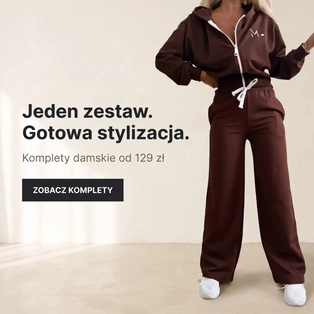 Komplet dresowy damski MOJO w brązie – jesień w Jenefer