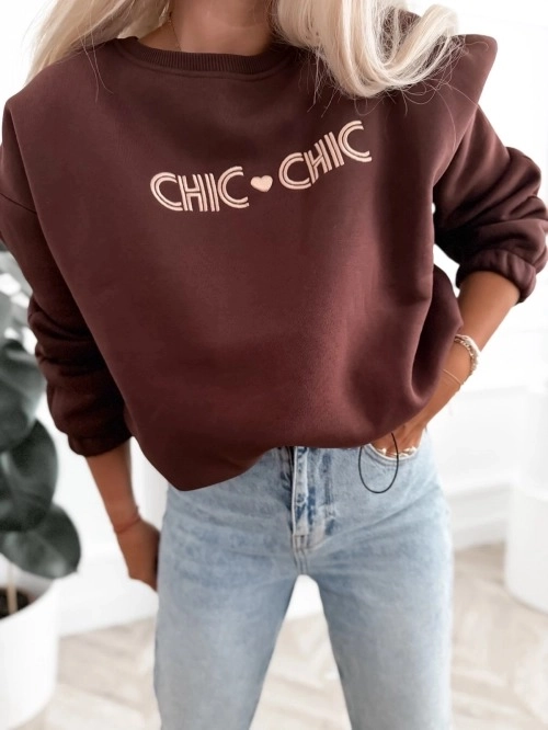 Mojo ocieplana bluza damska oversize CHIC ze 100% bawełny