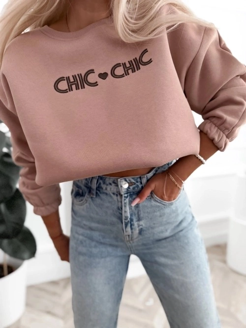 Mojo ocieplana bluza damska oversize CHIC ze 100% bawełny