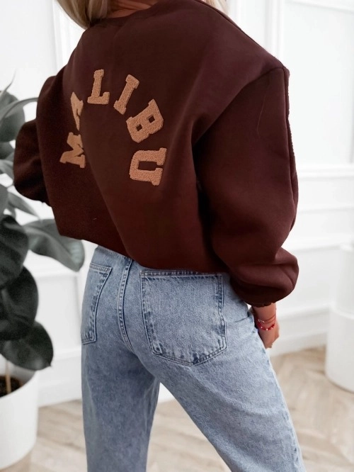Mojo ocieplana bluza damska oversize MALIBU ze 100% bawełny