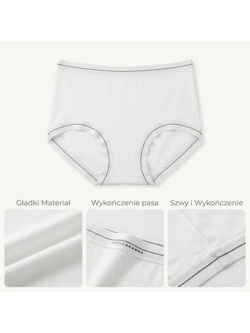 Figi damskie 6 szt. wysoki stan mix kolorów