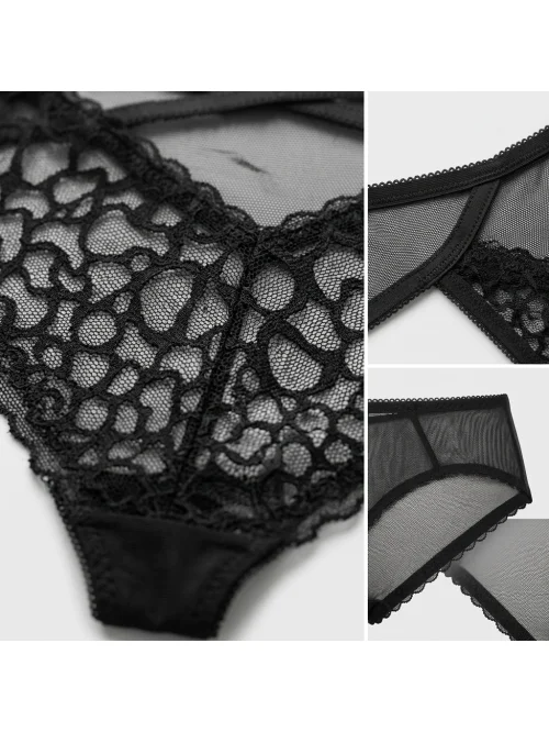 Majtki damskie z siateczki 6 szt. mix kolorów