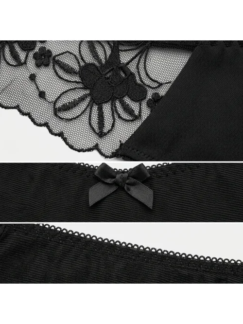 Majtki damskie figi siateczkowe 6 szt. mix kolorów