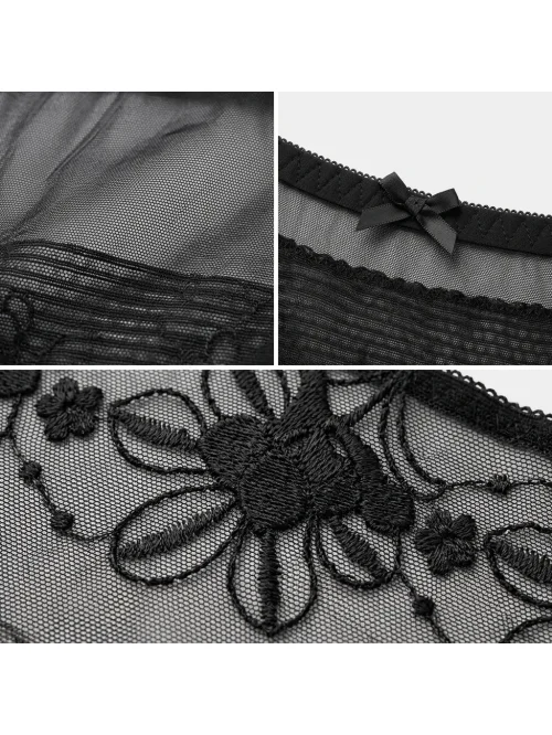 Majtki damskie figi siateczkowe 6 szt. mix kolorów