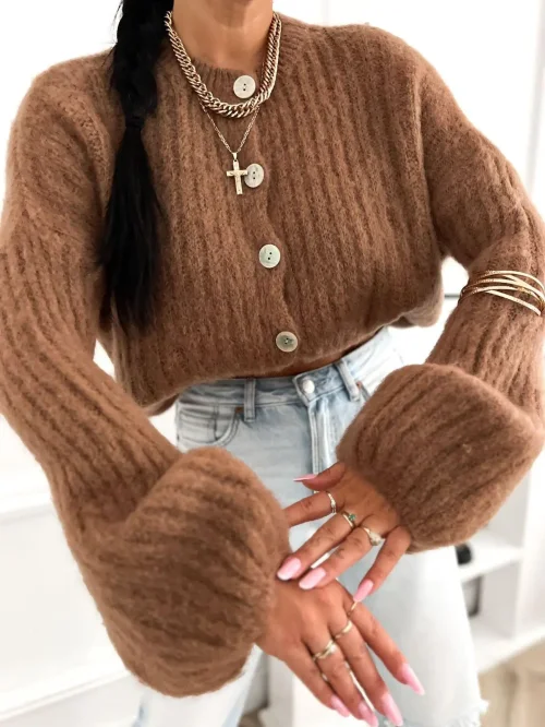 Kardigan moherowy na guziki