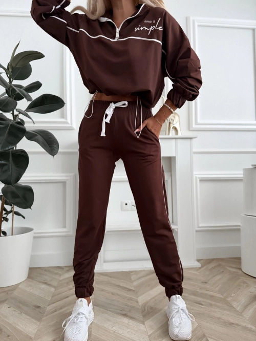 Mojo komplet dresowy damski ze stójką i spodniami jogger