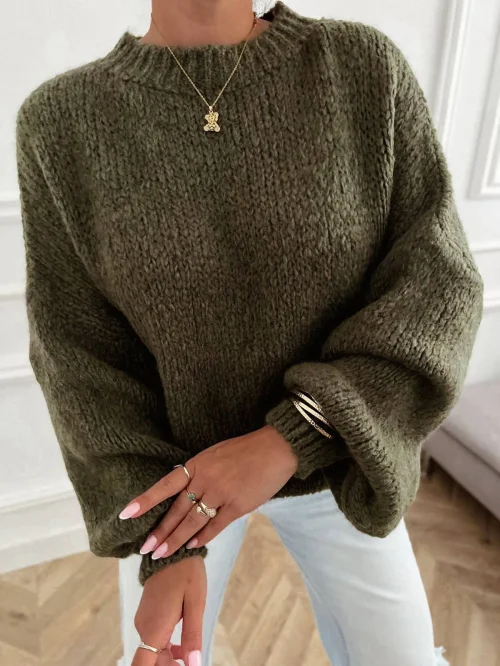 SWETERK OVERSIZE DAMSKI ARMAN KHAKI